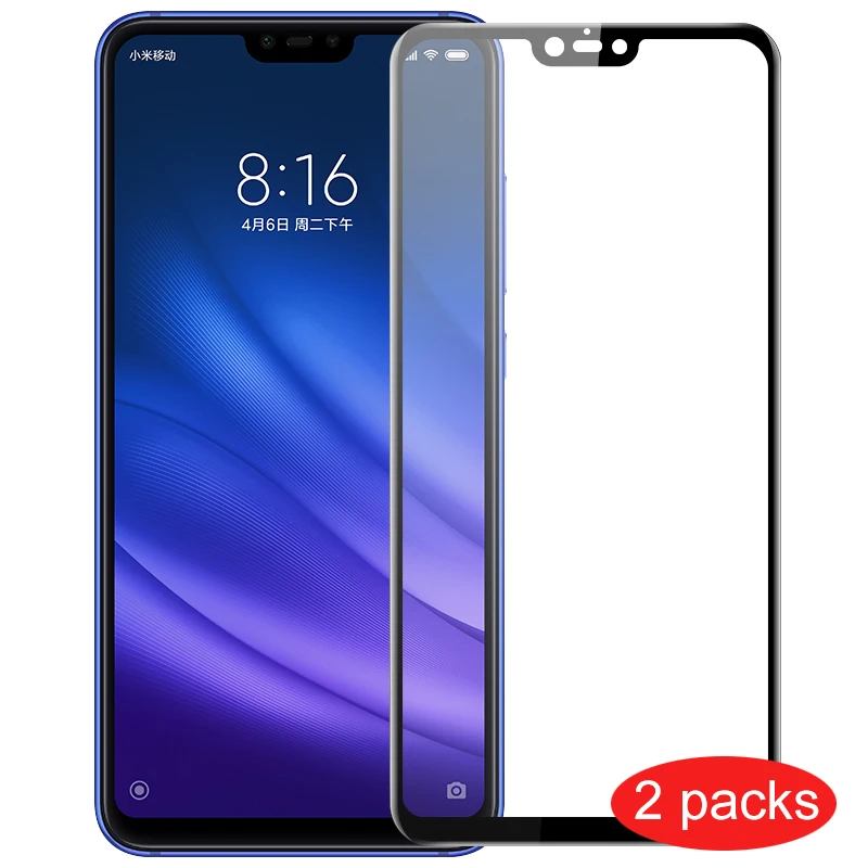 Черный Для Xiaomi Mi 8 Lite Защитное стекло для экрана полное покрытие Броня закаленное стекло xiomi Xiaomi Mi 8 Pro Pocophone F1 защитная пленка - Цвет: Черный