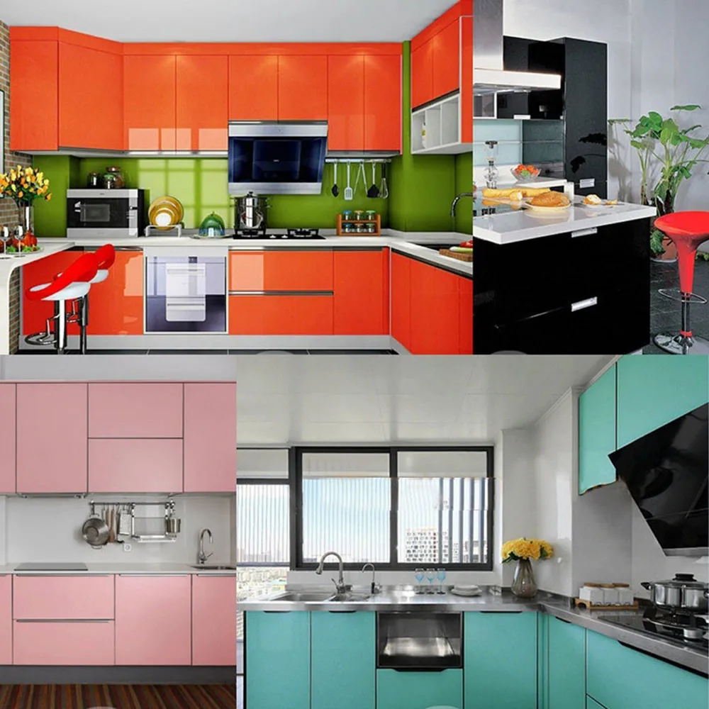 Съемные синие обои 13 цветов водонепроницаемые блестящие Стикеры для мебели