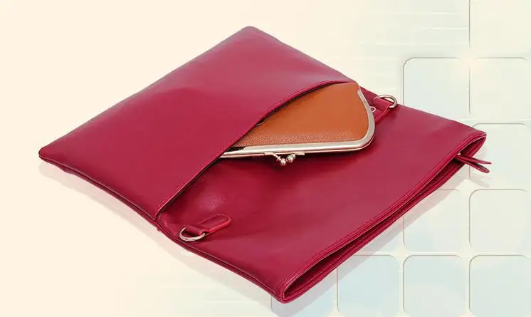 Women PU Leather Bags 2014 New Fashion Day Clutches Folded Envelope Shoulder High Quality Evening Free Shipping | Багаж и сумки