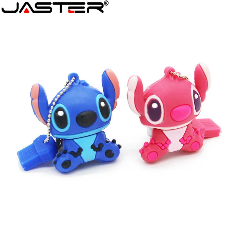 JASTER настоящий мультфильм Лило& Ститч USB флэш-накопитель 4 ГБ 8 ГБ 16 ГБ 32 ГБ U диск милый большой палец карта памяти 64 ГБ флеш-накопитель usb флеш-накопитель