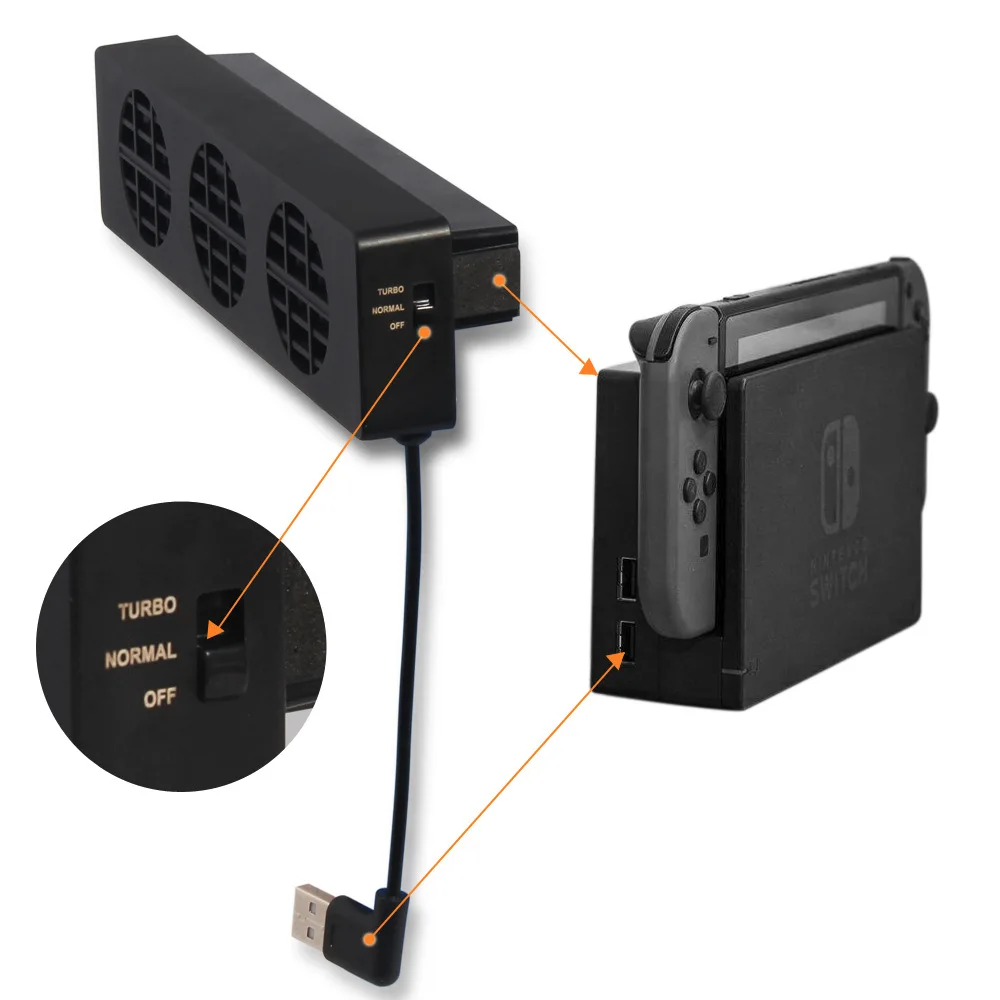Подставка для игровой консоли Nintendo Switch NS оригинальный охлаждающий вентилятор с 3