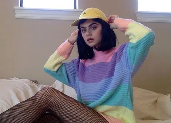 Women Pullover Urtleneck Rainbow Sweater Maccaron Color Stripes Loose Tumblr Female 2018 Spring Autumn New Fashion | Женская одежда