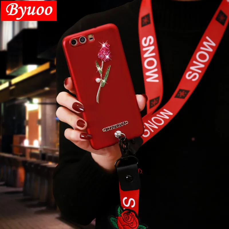 Для huawei P20 P30 honor 9 10 lite view 30 20 Nova 5T P smart+ чехол с розовым ремешком 8x honor 8 pro 7a 6x 7x Phone