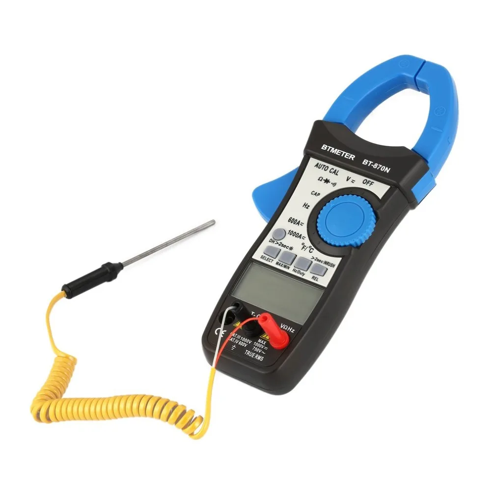 BT 870N цифровой клещи AC/DC напряжение тока мультиметр DMM сопротивление тестер