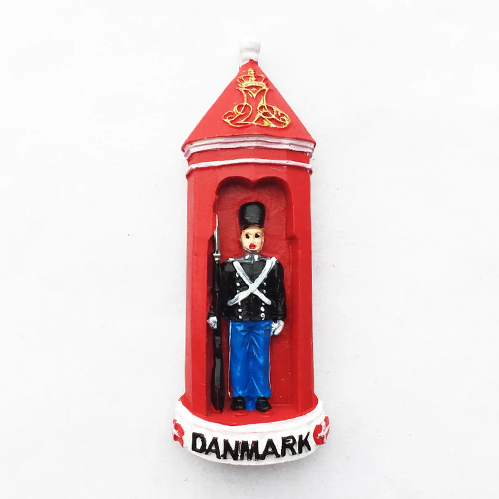 1 шт. 3D Смола Дания туризм сувенир магниты на холодильник Amalienborg слот для