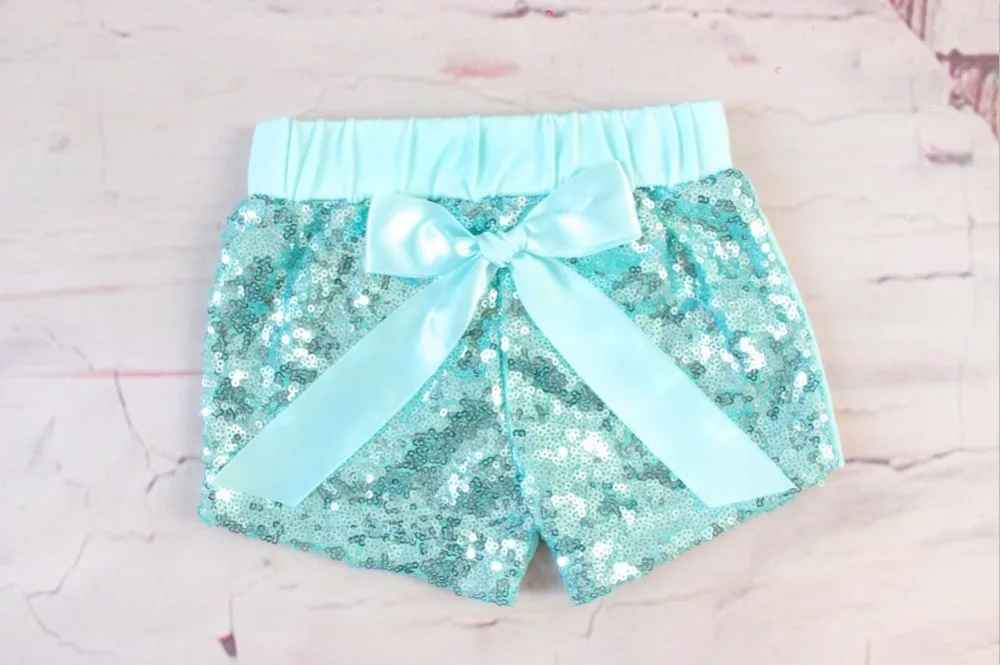 Детские розовые шорты с блестками радужной расцветки наряд для девочки вечерние