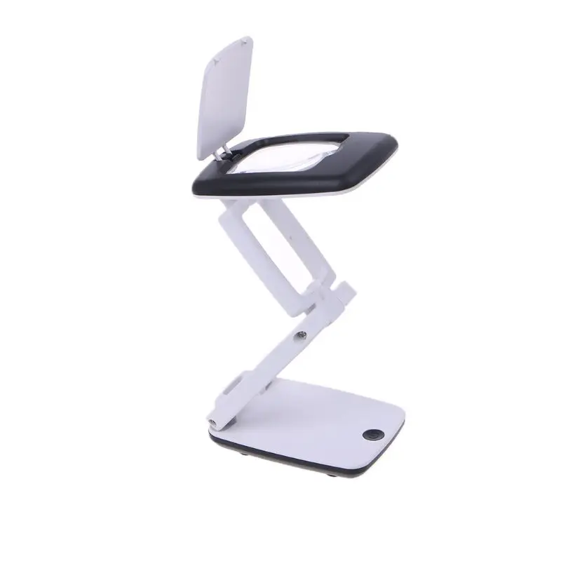 Складной настольный 3X лупа светодиодный компактный настольная лампа освещение