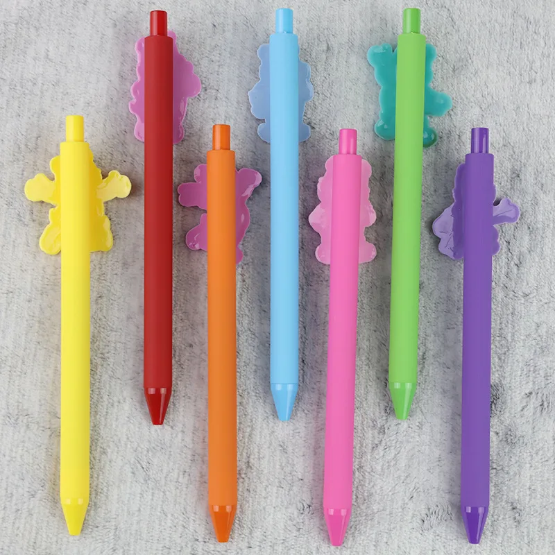 7 шт./компл. заботливые мишки гелевая ручка каваи 0 5 мм черные чернила конфеты цвет