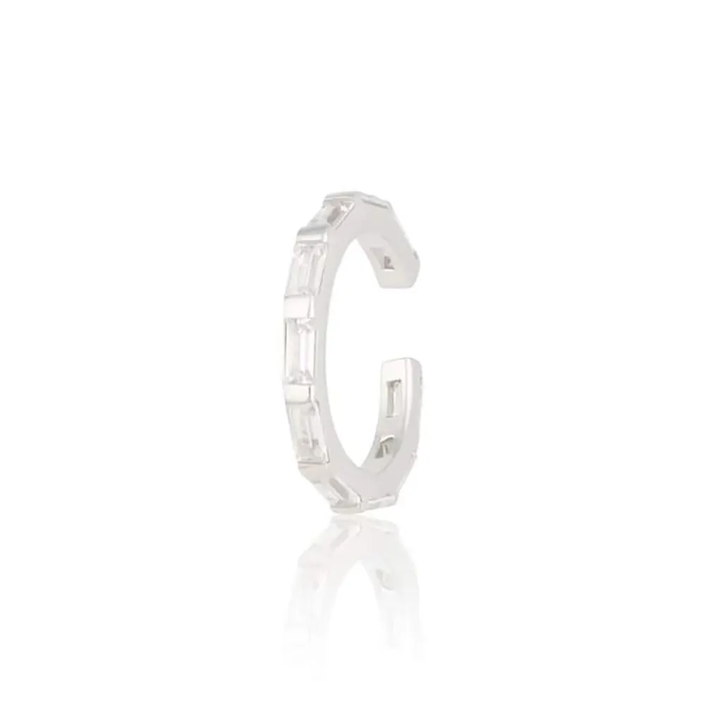 Женские сережки без пирсинга, серебряные, 925 пробы - Окраска металла: Silver Ear Cuff