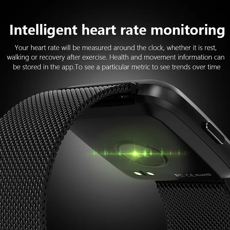 Умные часы с монитором сердечного ритма для мужчин и женщин спортивные