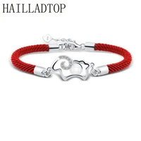 silver red string bracelet fashion hollow lamb cute retro jewelry wild super flash lucky crystal jewelry girl children gift