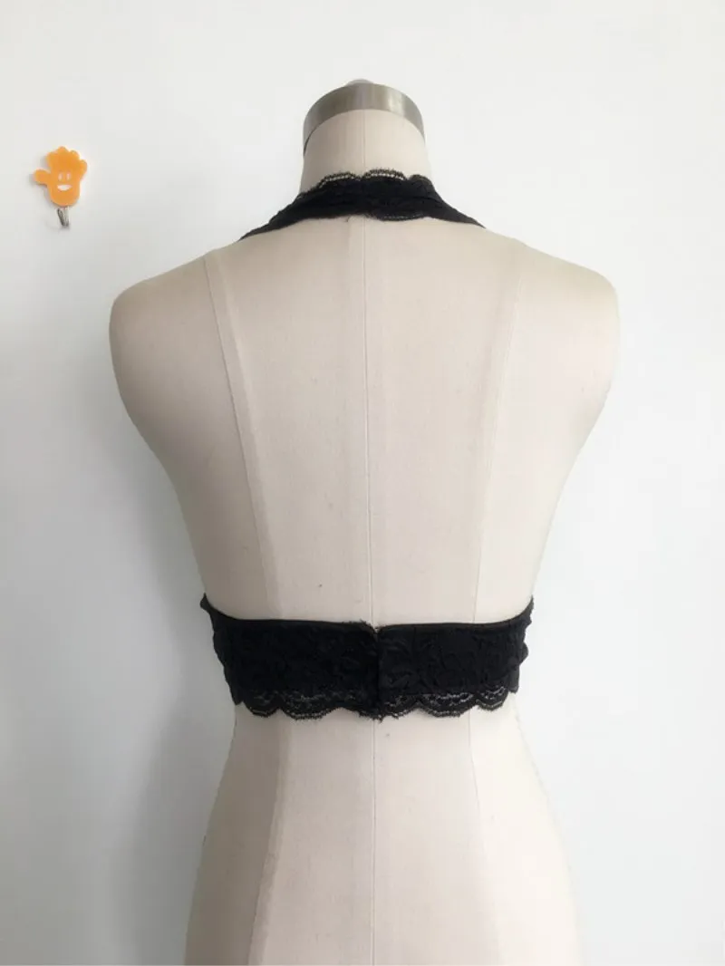 Новый летний женский женское кружевное вязание крючком бюстгальтер короткий топ