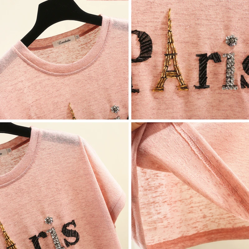 

2020 Summer Woman Casual Short Sleeve O Neck Letter T-shirt Women's Tee Tees Students Cotton Tops A738