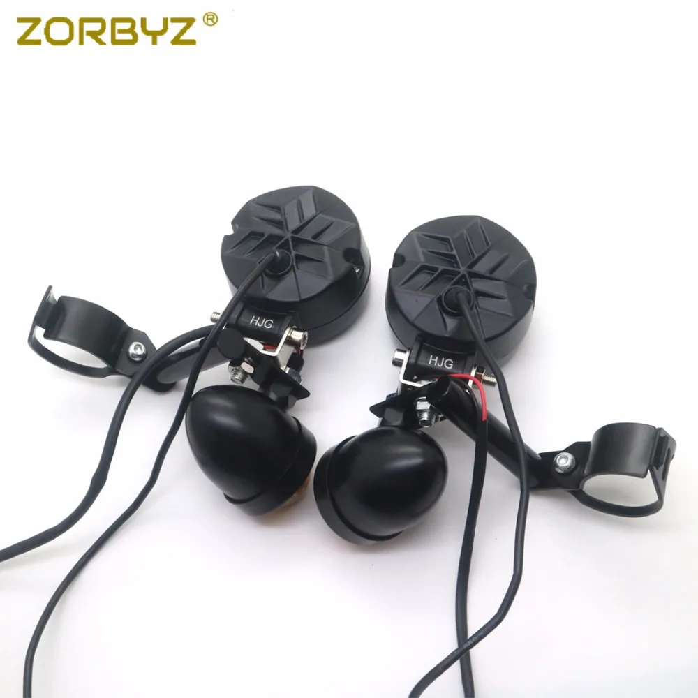 ZORBYZ мотоциклетный черный указатель поворота противотуманный светильник вилка с