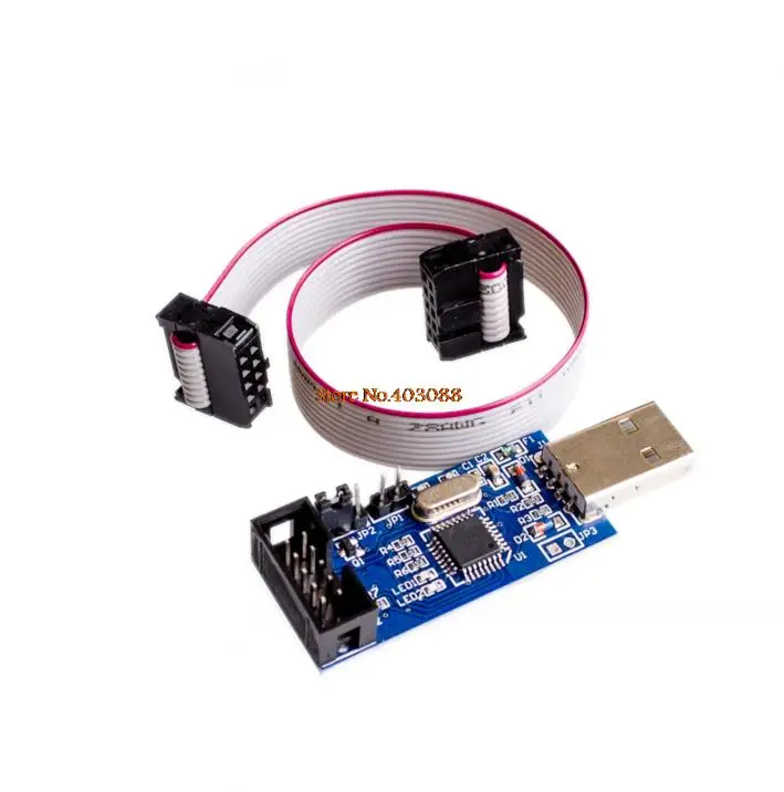USB AVR программатор SBASP для ASP USBISP ISP загрузчик Новый + 10 контактный до 6 адаптер|avr