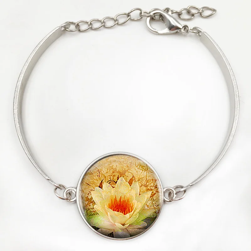 Лидер продаж Золотой лотос ожерелье-подвеска с логотипом в виде лотоса Йога