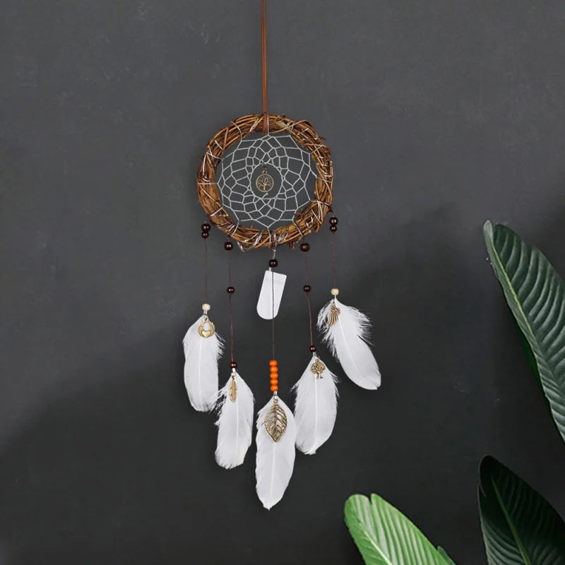 55x14CM 36 цветов летающие колокольчики DreamNeCatcher ручной работы подарки мечта перо кулон креативный полый колокольчики на стену - Цвет: 55x14CM