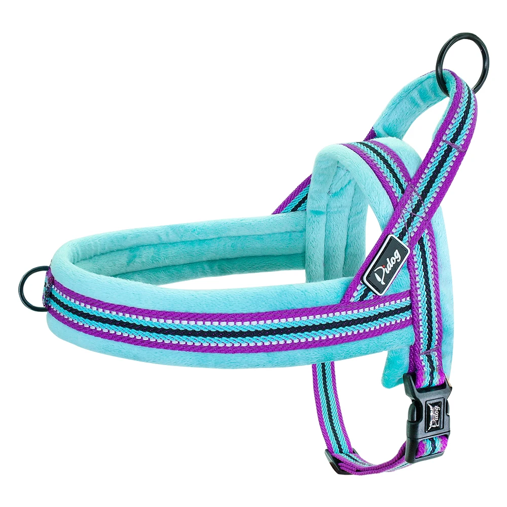 Light Blue Поводок для собак, Светоотражающий Жилет без застежки, мягкий поводок для собак, регулируемый для маленьких, средних и больших собак XS, S, M, L - Цвет: Light Blue