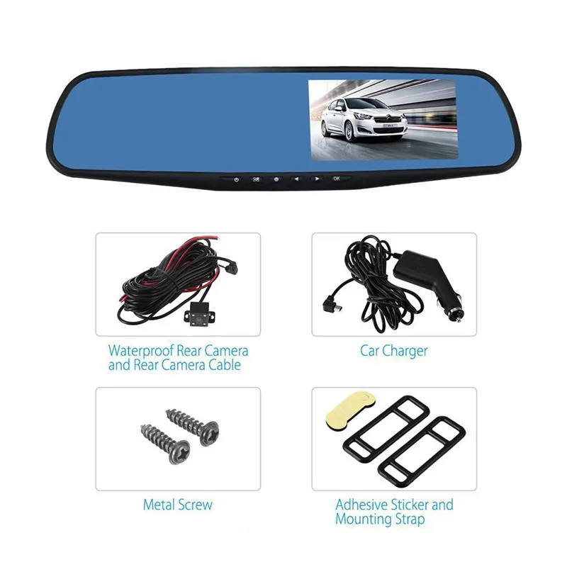 4 3 &quotАвтомобильный Full HD DVR Dashcam автомобильные аксессуары для кемпинга