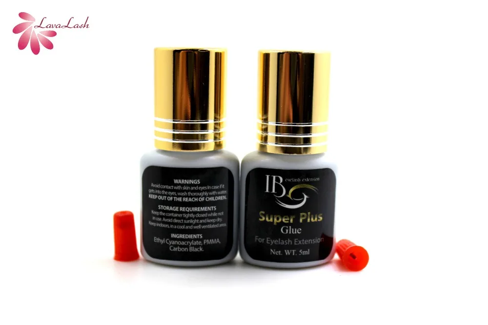 Новинка, 10 бутылок/партия, корейский IB ibeauty, супер плюс клей для наращивания ресниц,, 5 мл, черный клей, Золотая крышка