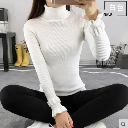 Зима 2019 Женский кашемировый свитер с высоким воротником Женские Повседневные