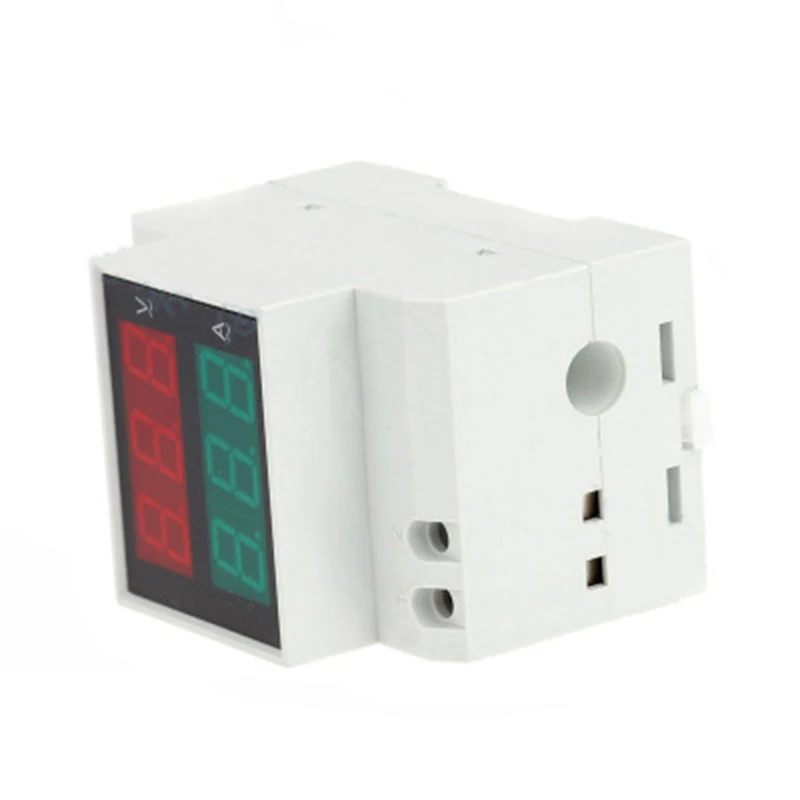 Рельсовый двойной светодиодный дисплей цифровой AC80-300V 0 1-99.9A Вольтметр Амперметр