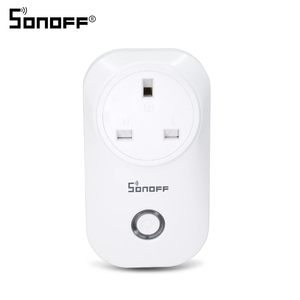 UK Plug Itead Sonoff S20 ЕС Великобритании США разъем Смарт Wi-Fi Разъем дистанционного переключателя Управление автоматизации реле Модуль Outlet синхронизации 10A 90-250 В - Комплект: UK Plug