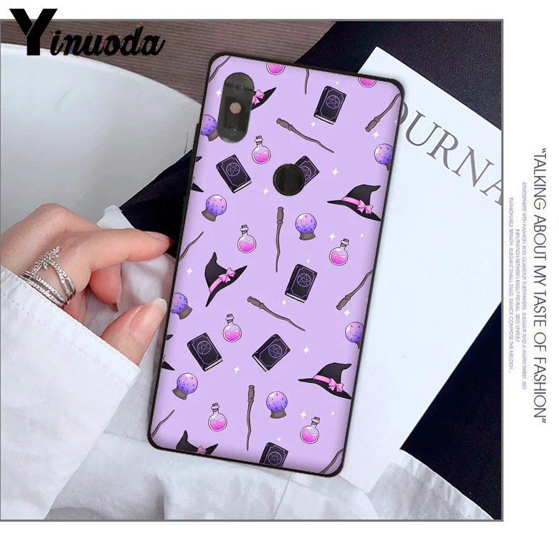Мягкий черный Чехол Yinuoda Girly Pastel Witch Goth для телефона Xiaomi Mi 6 Mix2 Mix2S Note3 8 8SE Redmi 5 5Plus Note4