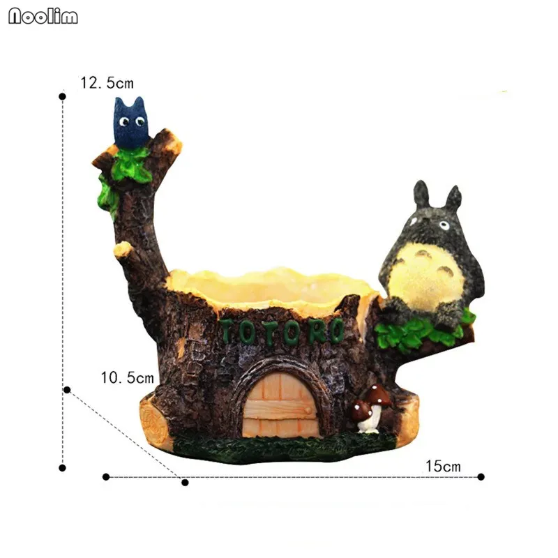 Полимерные суккуленты цветочный горшок мультяшное животное Креативный Тоторо