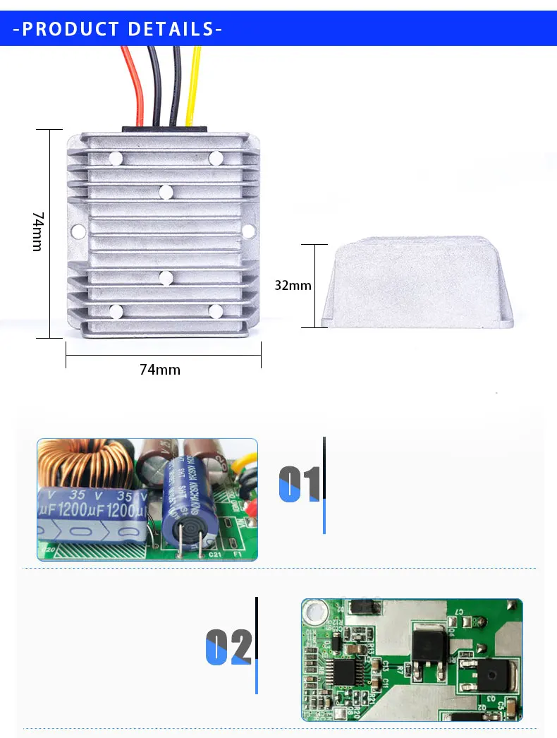 12 V-24 V до 4,2 V 10A 15A 20A 25A 30A DC преобразователь Питание низкая Мощность Buck 12 V-24 V до 4,2 V автомобиль трансформатор Мощность конвертер