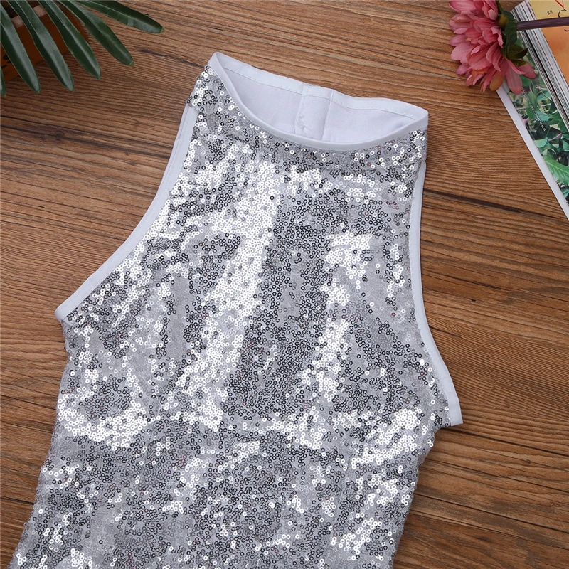 

Girls Sequined Jazz Hip Hop Dance wear Costumes Kid Performance Modern Party Show Dancing Clothing set Outfits Fashion Dancewear