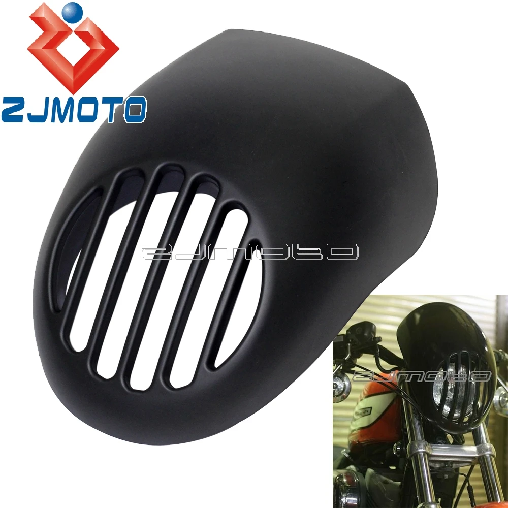 Мотоцикл гриль Cafe Racer 5 3/4 &quotмаска на фару спереди обтекатель козырек для Harley Sportster