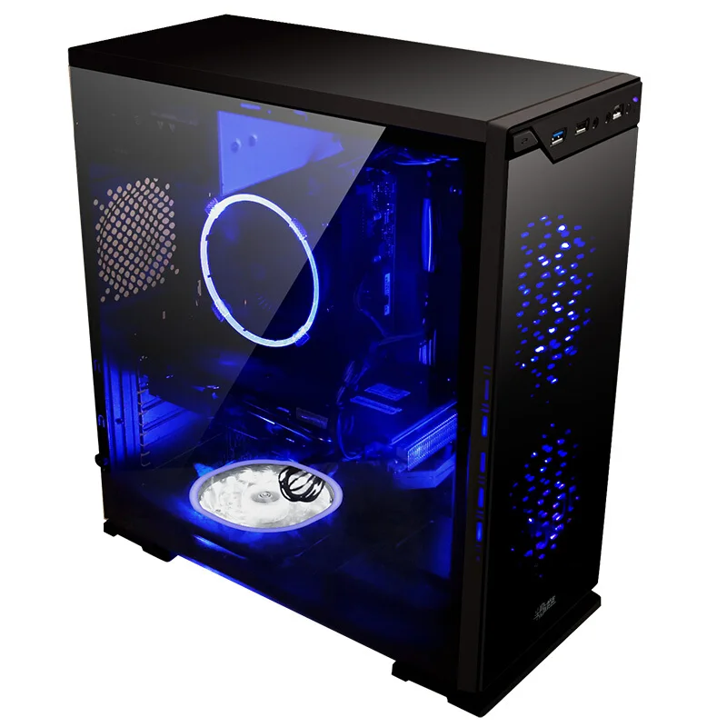 GETWORTH R32 геймера Xtreme игровой Настольный ПК I5 7400 RX580 8G Оперативная память 1 ТБ HDD WI-FI Win10 дом Прохладный Процессор кулер Очки виртуальной реальности VR готов MATX