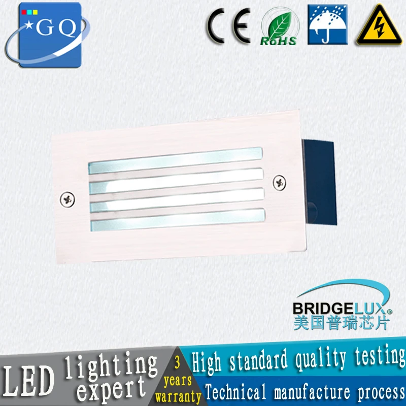 

Led Wall Corner Lamp 1W 2W 3W 4W 5W LED Recessed Step Stair Light Waterproof Basement Porch Pathway Bulb Warm White