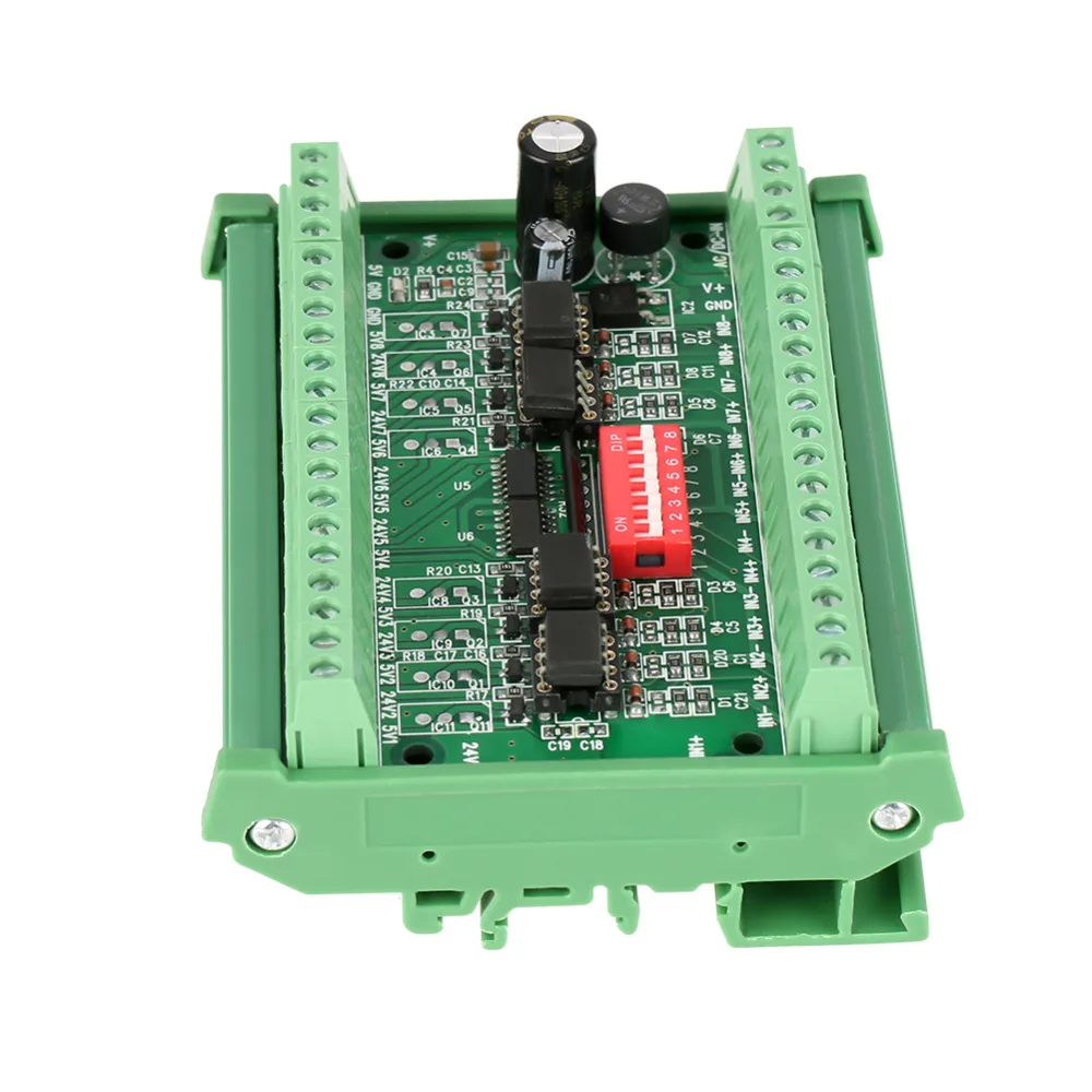 Преобразователь напряжения уровня 8 канальный NPN/PNP в NPN 5 V/24V D блок преобразования
