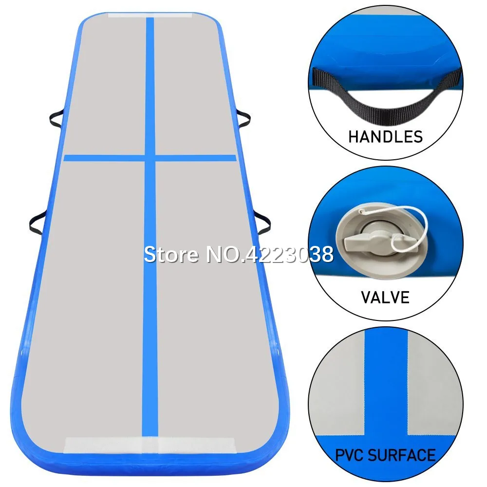 Цена Набор (6 шт.) надувной коврик для акробатики, напольный гимнастический тренировочный коврик, коврик для тренажерного зала, воздушная подушка...