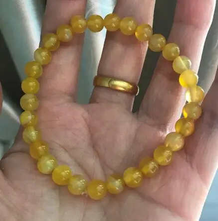 yellow agate Yowei браслет из натурального бисера для унисекс Аметист роза с кварцевым тигровым глазом Лазурит Агат натуральный драгоценный камень ювелирные изделия - Цвет камня: yellow agate