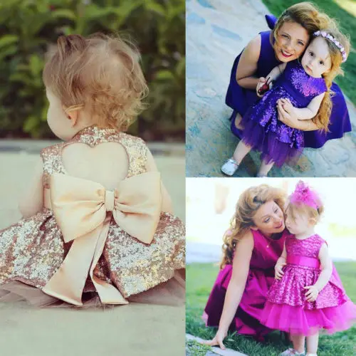 Pudcoco 2018 Newborn Kid Baby Girls Dress Princess Pageant Sequins Bowknot Backless Party Bridesmaid Formal Dresses Outfit 6M-4Y | Детская