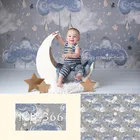 Фон для фотосъемки новорожденных дождь темные облака звезда Декорации для детского душа