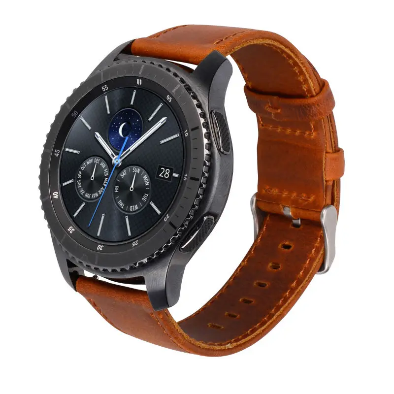 Ремешок из натуральной кожи для Samsung Gear S3 сменный Браслет смарт часов Classic