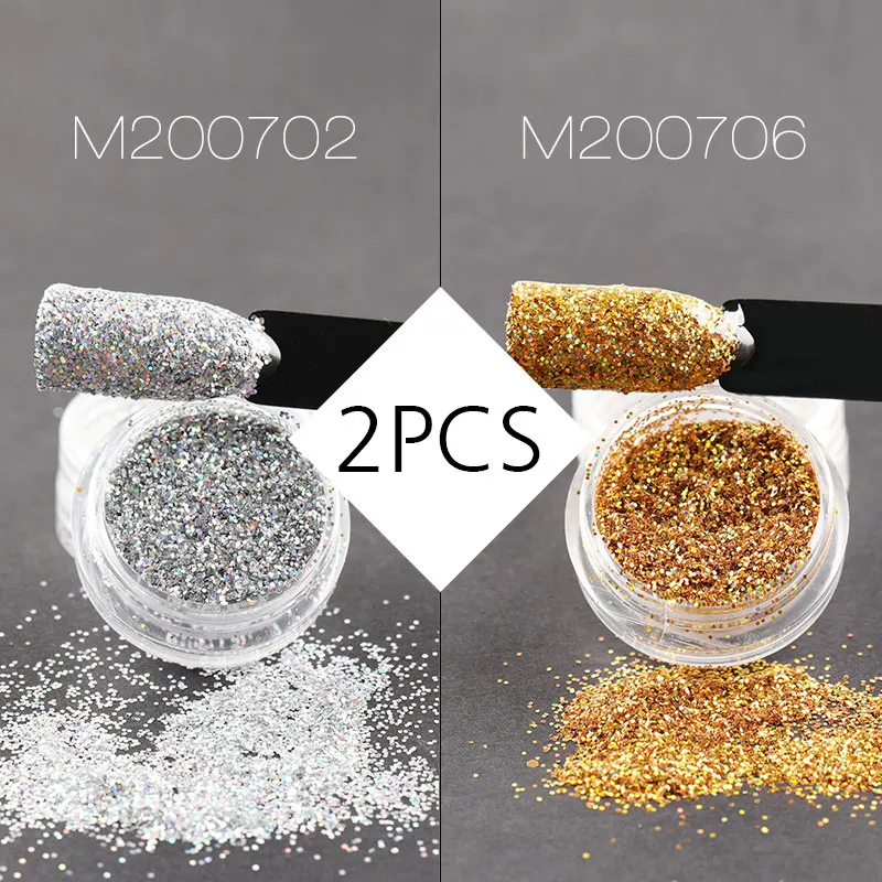 ROSALIND Nails Accessoires Gel Polish Holographic Chrome Pigment Luminous Powder Paillette Sparkle Manicure Sequin Set | Красота и