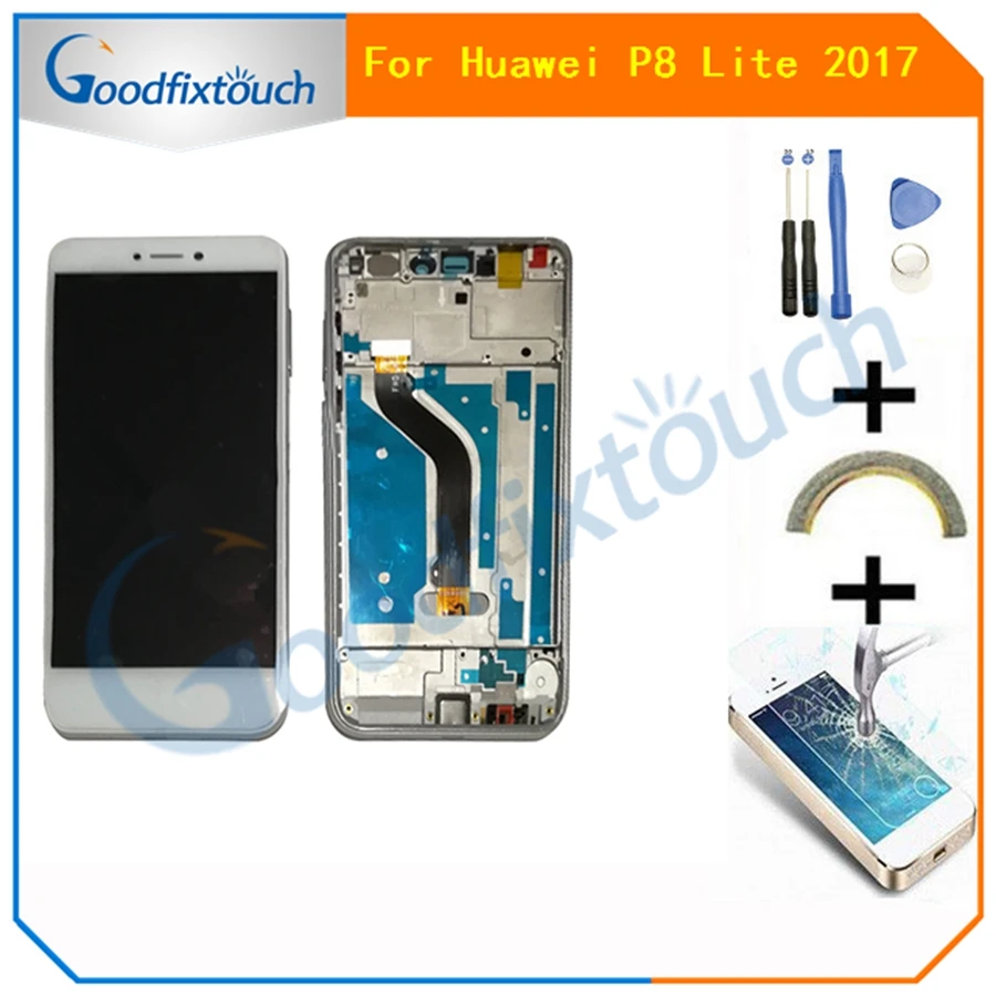 С рамкой для Huawei P8 Lite 2017 ЖК-дисплей сенсорный экран дигитайзер в сборе Замена |