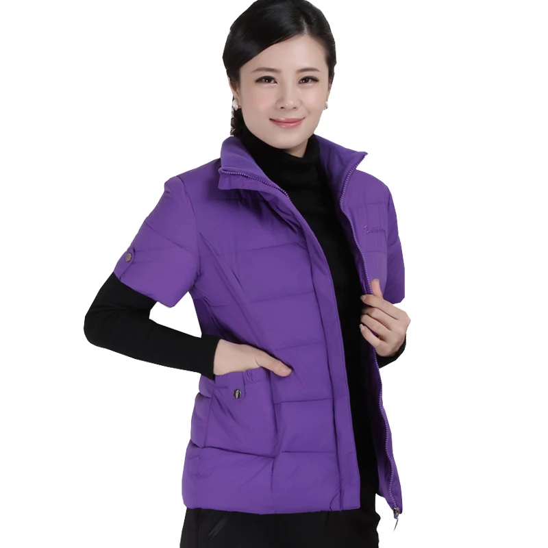 Женская одежда для матери зимний жилет с рукавами и подкладкой через плечо из