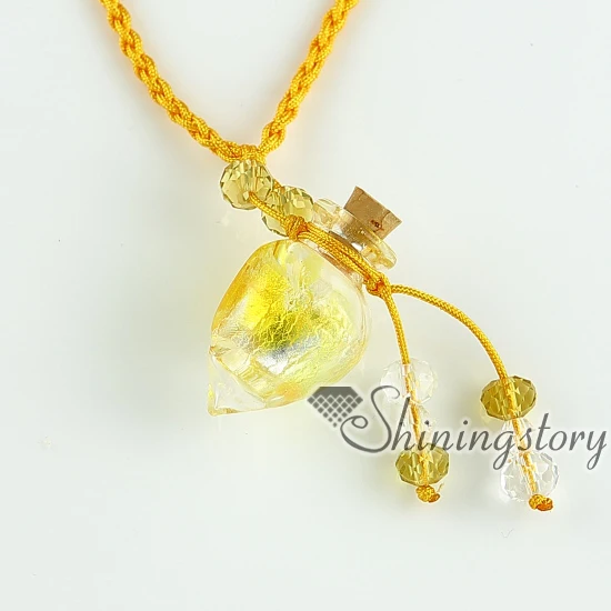 Серебряная фольга пустая маленькая стеклянная флакон ожерелье подвески для