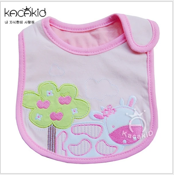 2 pieces / new boys girls children all kinds of cute cartoon three-layer waterproof three-dimensional embroidery towel bib drool | Детская