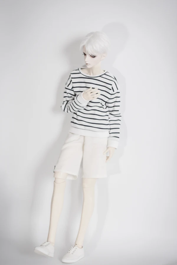 Одежда для куклы BJD футболка с коротким рукавом спереди и сзади 2 цвета на 1/4 1/3 MSD