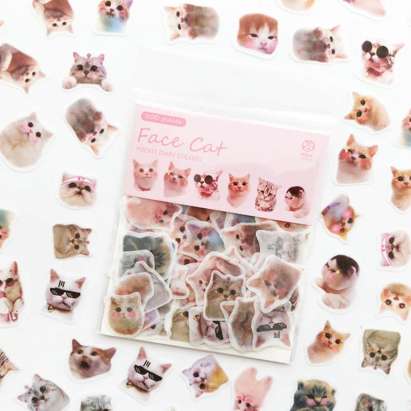 100 шт./упак. цветы тотемные наклейки для записей Kawaii скрапбукинга DIY ремесленные