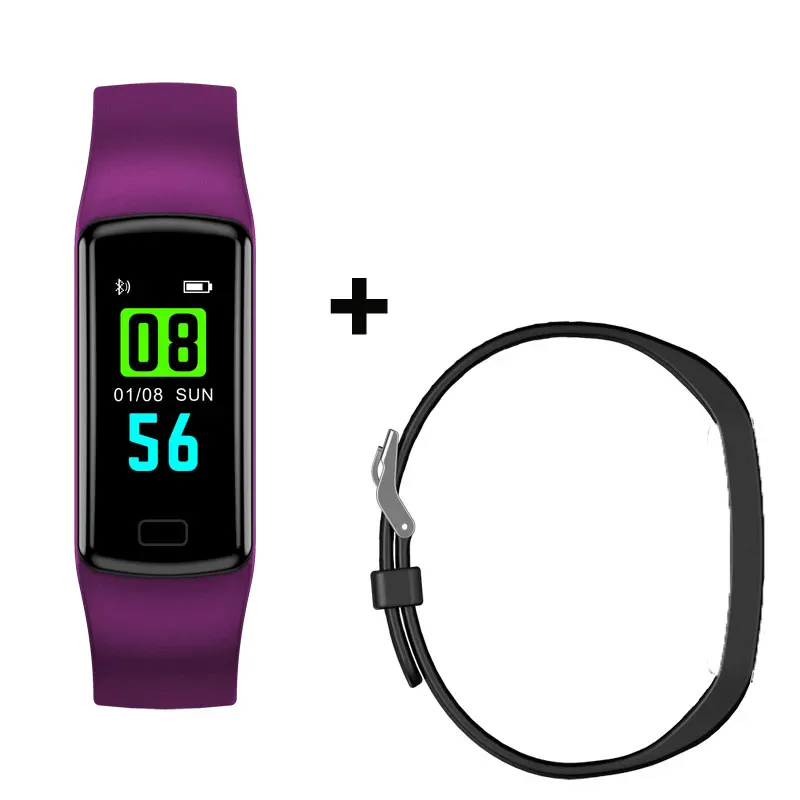 purple add Strap Y5 смарт-браслет, трекер сердечного ритма, фитнес-трекер, смарт-браслет, водонепроницаемый смарт-браслет, Смарт-часы Hey Plus - Цвет: purple add Strap