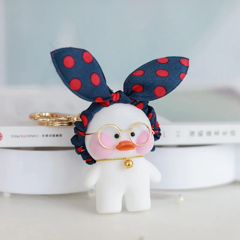 4 8 см Lalafanfan милый брелок Подвеска Игрушка Kawaii кафе мини желтая утка фигурка брелок сумки украшения игрушки для детей - Цвет: 4