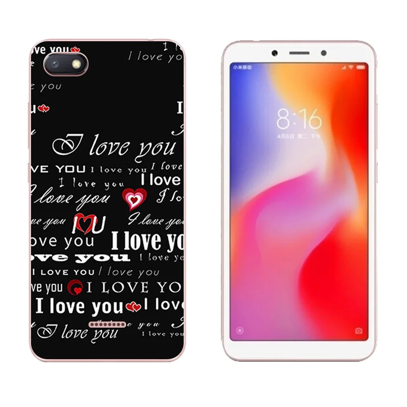 Чехол для телефона Xiaomi Redmi 6A мягкий силиконовый чехол из ТПУ с принтом большого